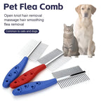 Dual-Sided Pet Grooming Comb for Dogs & Cats | Stainless Steel Teeth Nannan