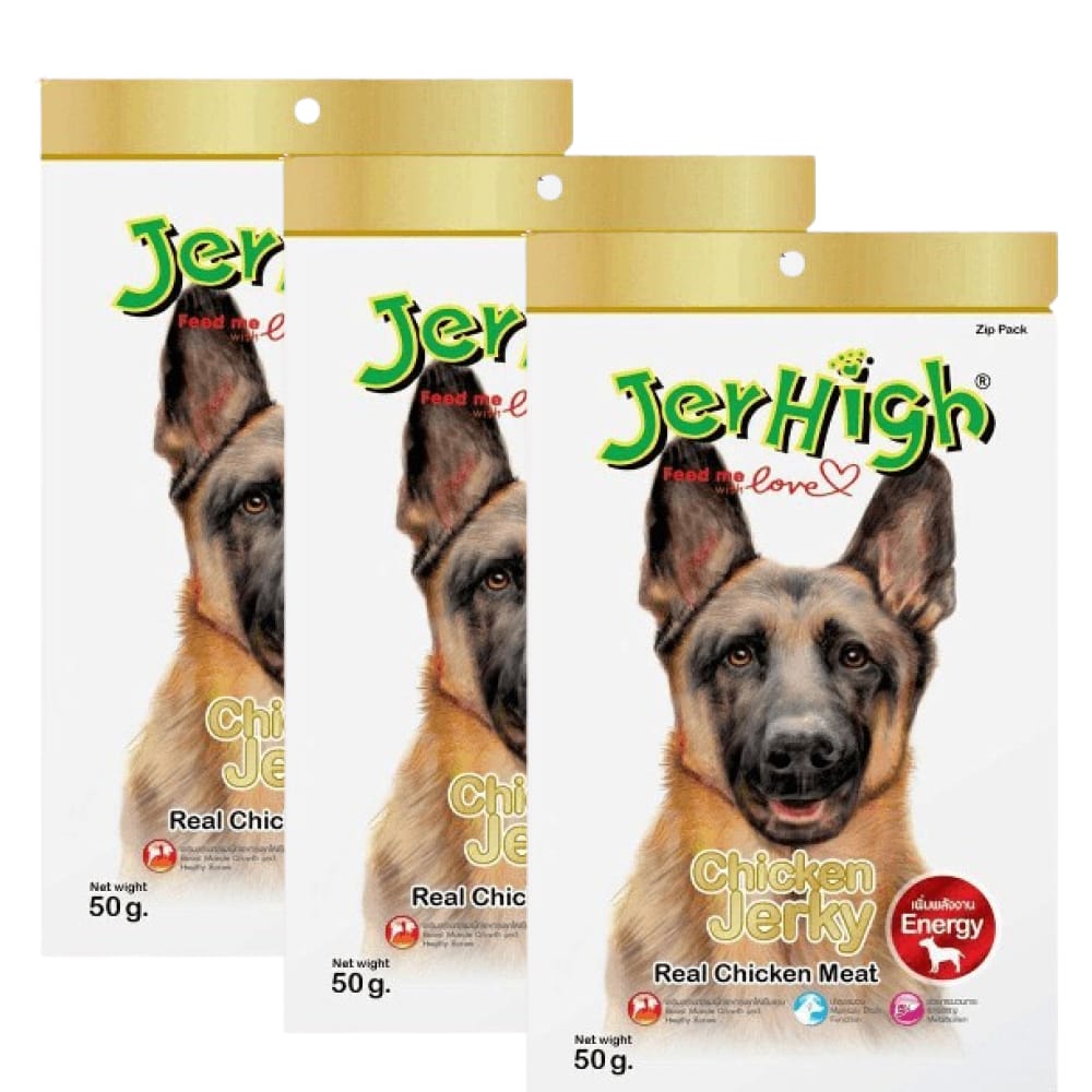 JerHigh Dog Treats – Chicken Flavor Stick | Real Chicken Meat | 50g Packs